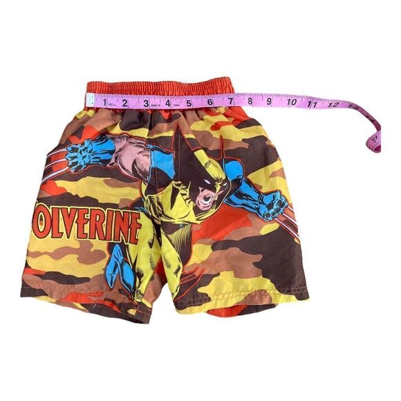 Marvel Comics Boys Size 2T Super Hero Swim Trunks Wolverine Lined Elastic. - Picture 4 of 6